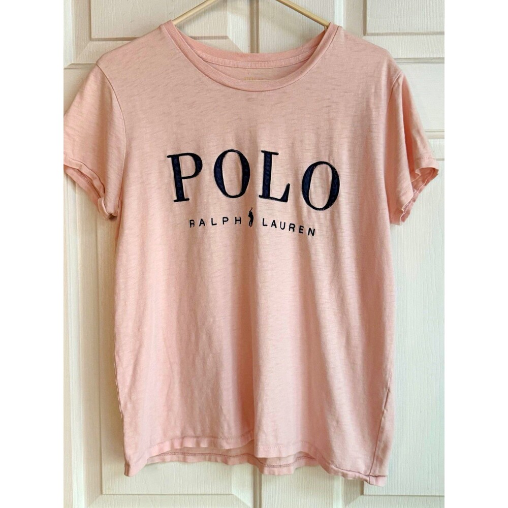 Polo Ralph Lauren Women’s Pink Logo Crew Neck Short Sleeve T-Shirt